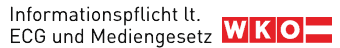Informationen laut ECG und Mediengesetz mittels Impressumservice WKO